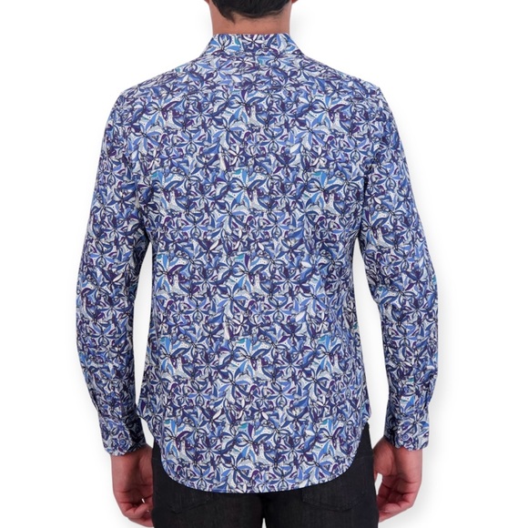 ROBERT GRAHAM Chapman Shirt Button Up Long Sleeve Contrasting Flip Cuff NWT - Picture 5 of 11